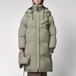 The Arrivals turbo sleeper Hooded puffer coat in green size S